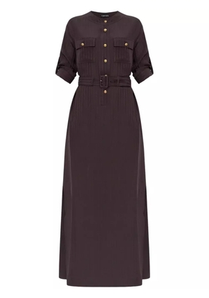 TOM FORD striped belted dress - Brown