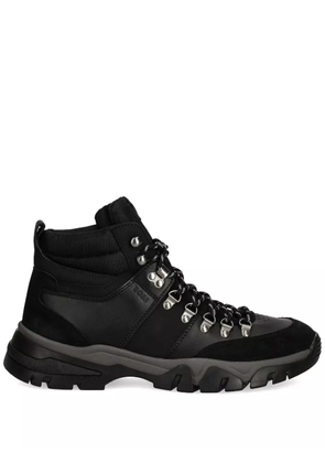 BOSS logo-debossed boots - Black