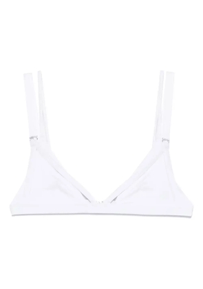 Maison Close Fatale triangle bikini top - White