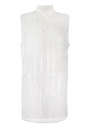 Comme Des Garçons Pre-Owned 1995 sheer ruffled shirt - White