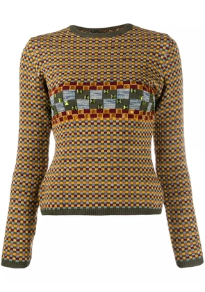 Jean Paul Gaultier Pre-Owned 1990's gem embroidered jumper - Yellow