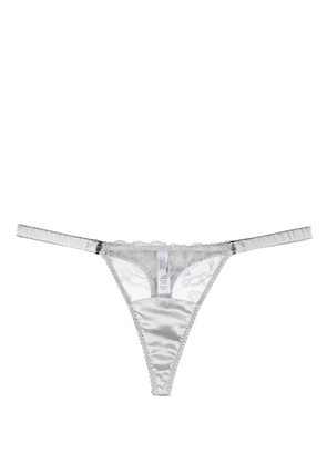 Fleur Of England Sigrid lace thong - Grey