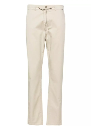 Canali drawstring-waist cotton chino trousers - Neutrals