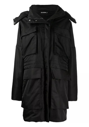 Goen.J four-pocket hooded parka - Black