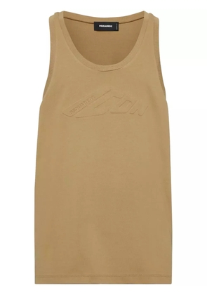 DSQUARED2 embossed-logo tank top - Neutrals