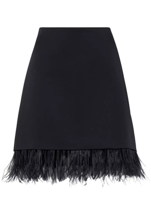 Brunello Cucinelli feather-trimmed miniskirt - Black