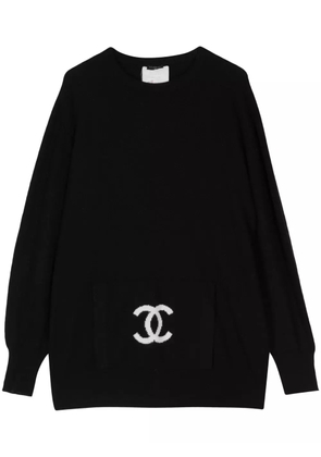 CHANEL Pre-Owned 1994 CC cashmere jumper - Black