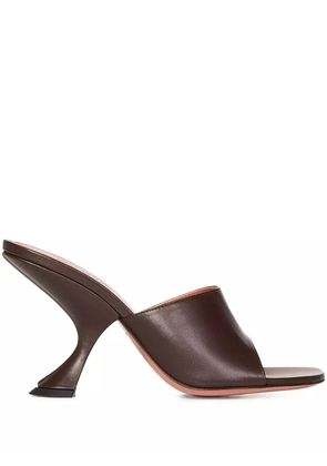 Amina Muaddi open-toe heeled pumps - Brown