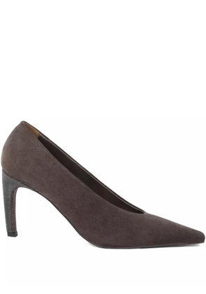 Brunello Cucinelli 80mm suede pumps - Brown