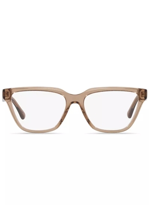 Emporio Armani square frame glasses - Brown