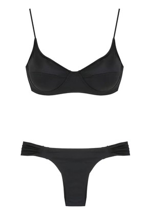 Brigitte ruched-detail bikini - Black