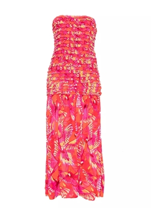 FARM Rio Flying Birds midi dress - Pink