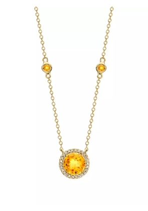 Kiki McDonough 18K yellow gold Grace citrine and diamond necklace