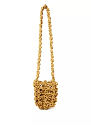 Kara Velvet Knot shoulder bag - Yellow