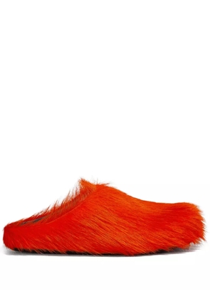 Marni Fussett Sabot calf-hair mules - Orange