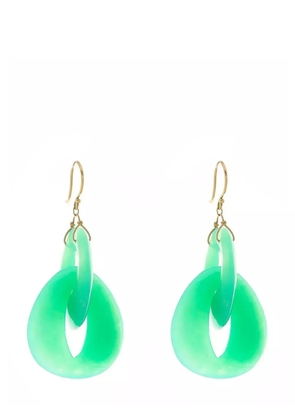 Ten Thousand Things 18kt yellow gold Interlocking Peacock Eye chrysoprase earrings