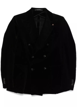 Tagliatore velvet blazer - Black