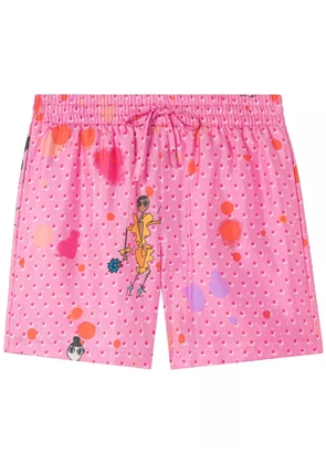AZ FACTORY polka-dot print drawstring shorts - Pink