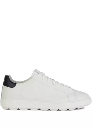 Geox Spherica leather lace-up trainers - White