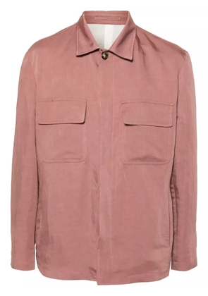 Lardini spread-collar shirt jacket - Pink