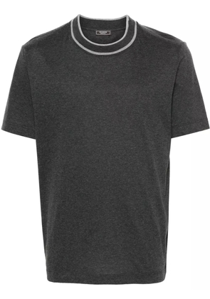 Peserico contrasting-collar T-shirt - Grey
