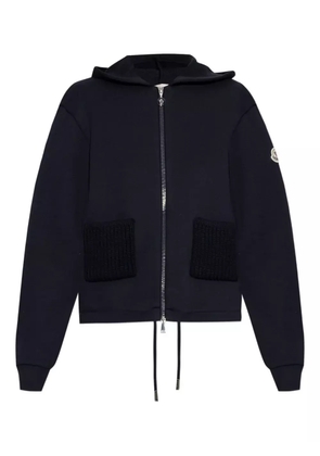 Moncler knitted pockets hoodie - Blue