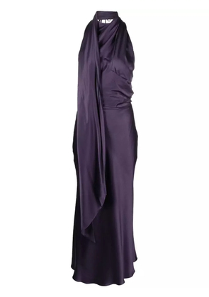 Materiel halterneck midi dress - Purple
