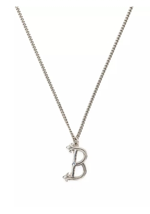 Emanuele Bicocchi B letter pendant necklace - Silver