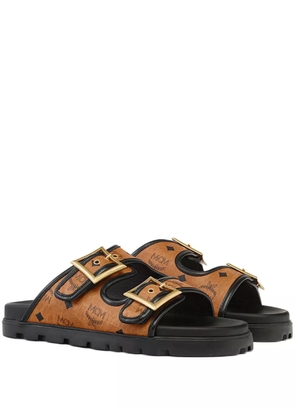 MCM Visetos-canvas sandals - Brown
