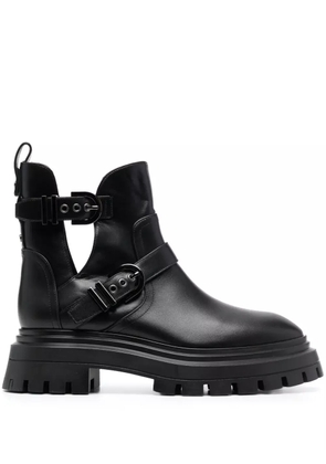 Stuart Weitzman buckle-fastening leather ankle boots - Black