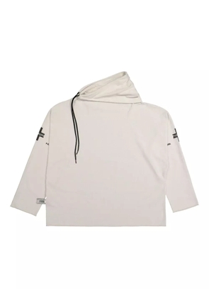 PROTOTYPES Waffle Twisted hoodie - White