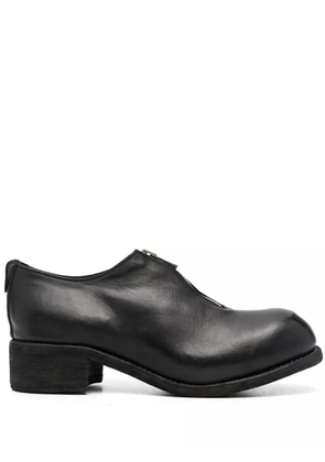 Guidi zip-front block-heel shoes - Black