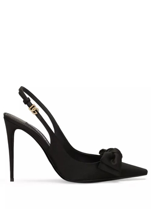 Dolce & Gabbana 105mm bow-detailing silngback pumps - Black