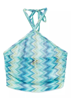 Missoni zigzag-motif top - Blue
