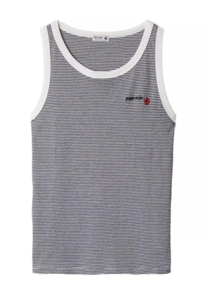 Miu Miu x Petit Bateau ribbed top - White