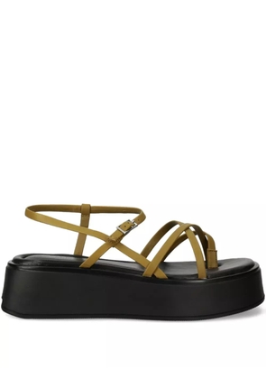 VAGABOND Courtney crossover-strap platform sandals - Green