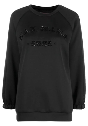 Max Mara logo-embellished long-sleeved sweater - Black