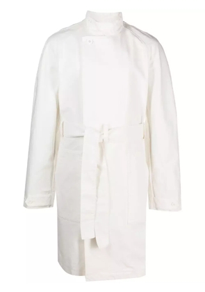 Winnie NY stand-up collar belted cotton coat - Neutrals