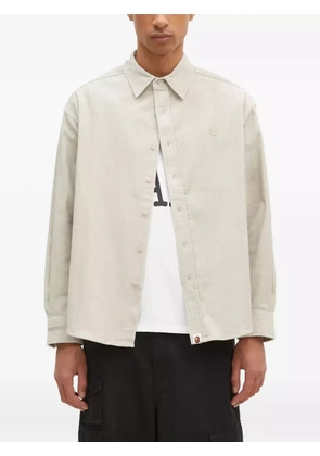 A BATHING APE® corduroy button-down shirt - Neutrals