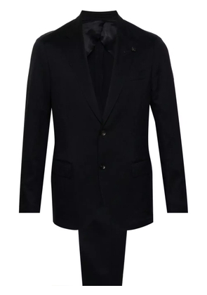 Lardini brooch-detail single-breasted suit - Blue