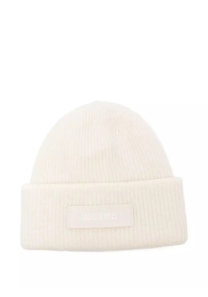 Jacquemus The Gros Grain beanie hat - White