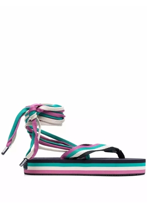 ISABEL MARANT multi-drawstring strap sandals - Green