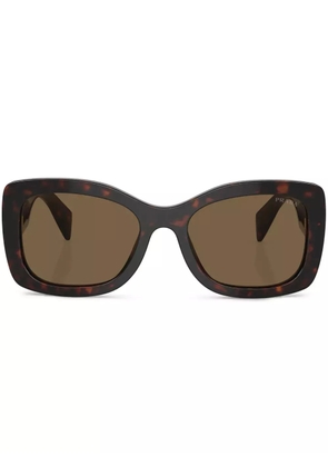 Prada Eyewear Prada PR A08S oversize frame sunglasses - Brown