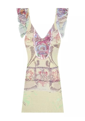 Diesel M-Fiorenza ruffled dress - Neutrals