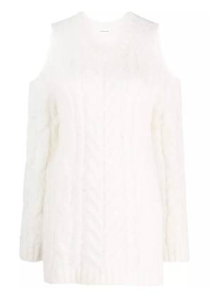 P.A.R.O.S.H. off-shoulder crochet jumper - White