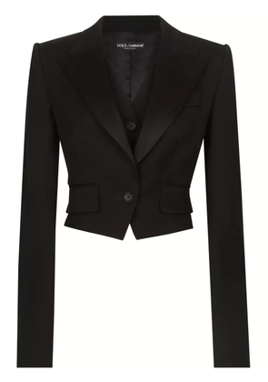 Dolce & Gabbana gabardine cropped jacket - Black