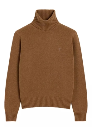 AMI Paris Ami de Coeur roll-neck sweater - Brown