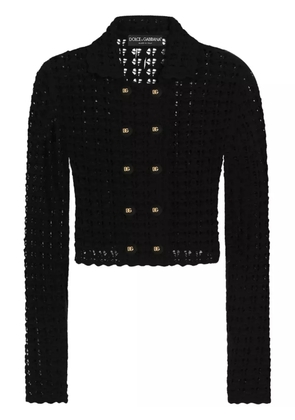 Dolce & Gabbana crochet-knit cardigan - Black