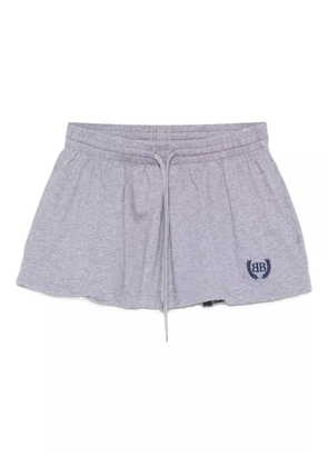 Balenciaga Laurel drawstring-waist cotton skirt - Grey