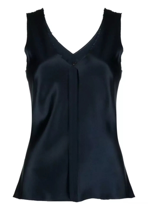 VOZ satin V-neck tank top - Blue